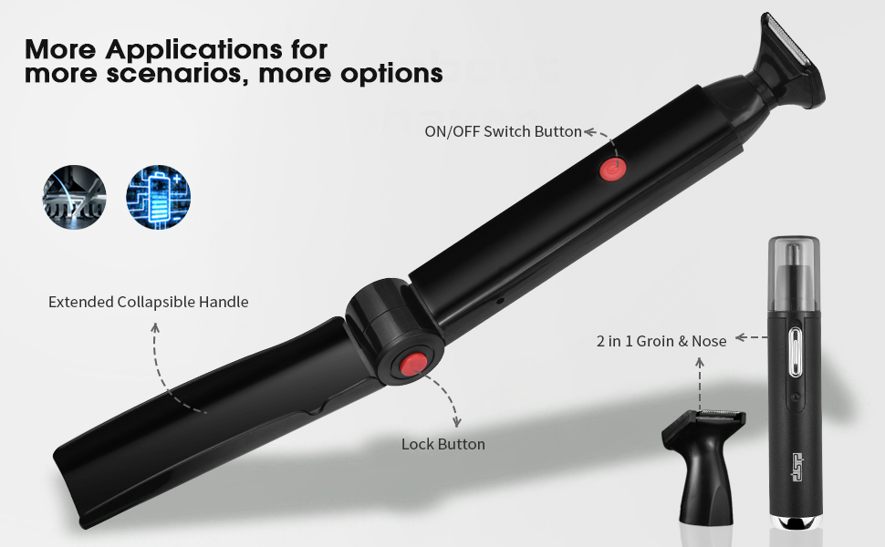 ULTIMATE PRO Back Shavers for Men Body Shaver with Adjustable Extreme Reach Handle