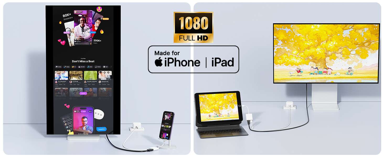 lighting to hdmi cable for iphone