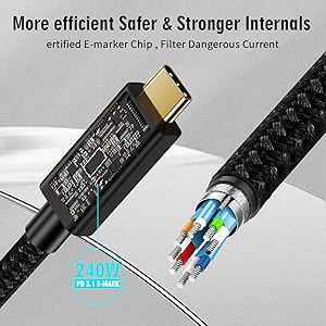 chenlenic USB C Cable thunderbolt cable type c cable usb cable 2in1 4k 3.2 8k usb c 4 cable 20g ssd