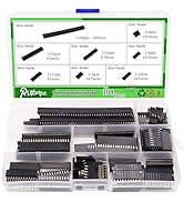 Ruibapa 2.54mm Female Pin Header Socket Connector Strip Assortment Kit Straight Single Row PCB Bo...