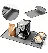 DXOKNQG Silicone Coffee Mat, 24 x 16 Inch Kitchen Counter Mat for Coffee Machines with Detachable...