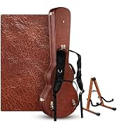 AW Les Paul Electric Guitar Hard Case with Backpack Strap & Folding Stand | Fits for LP Style Woo...