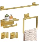 TURS 5-Pieces Brushed Gold Bathroom Hardware Accessories Set 23.6