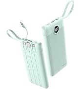 Coowisty Portable Chargers 10000mAh, Slim Travel Essentials Power Bank, 5 Outputs 2 Inputs LED Di...