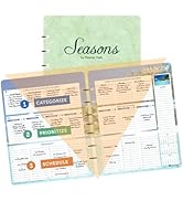 Planner Pad 7 Hole Loose Leaf 3-Tier Funnel Down 12 Month Medium Size Organizer, July 2026 – June...