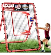 TomCare 7x4FT Volleyball Rebounder Net Bounce Back Training Equipment with 5 Adjustable Angles Vo...