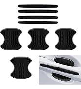 Qurbuns 8 PCS Car Door Handle Protector, Reflective Door Handle Bowl Stickers, Anti-Bumping & Ant...