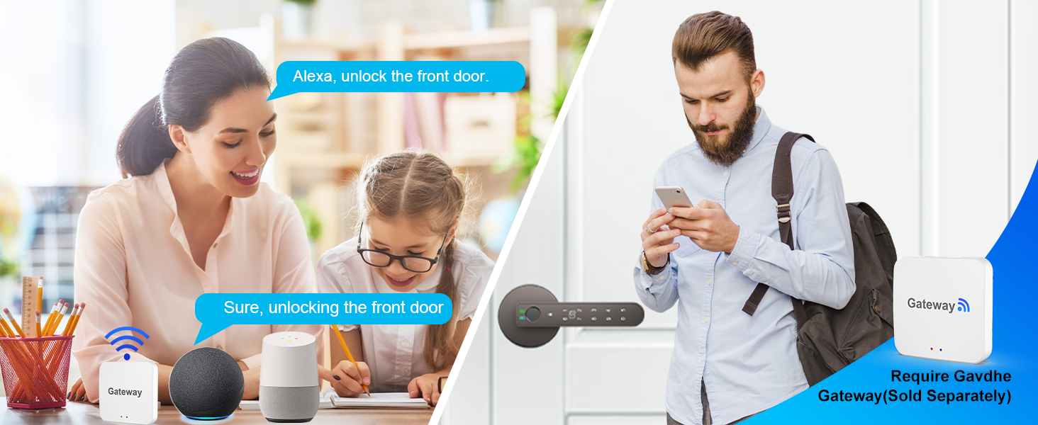 biometric entry door lock grey