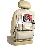 Viaviat Car Seat Organizers Waterproof Backseat Protector with Storage Pocket Large Leather Kick ...