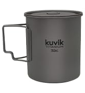 Kuvik Titanium Pot with Lid 750ml (25.4 oz) - Ultralight and Compact Pot for Backpacking, Camping...