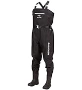 BASSDASH 3D Boot Foot Game Wader Ultra High Strength Black Plaid Nylon PVC Fishing Hunting Chest ...