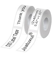Joatuxul Label Maker Tape Compatible with D30 Printer, White Sticker Thermal Paper Self-Adhesive ...