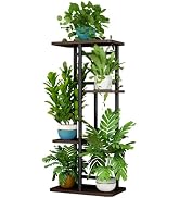 LINZINAR Plant Stand Indoor 4 Tier 5 Potted Multiple Plant Shelf Stands for Garden Corner Balcony...