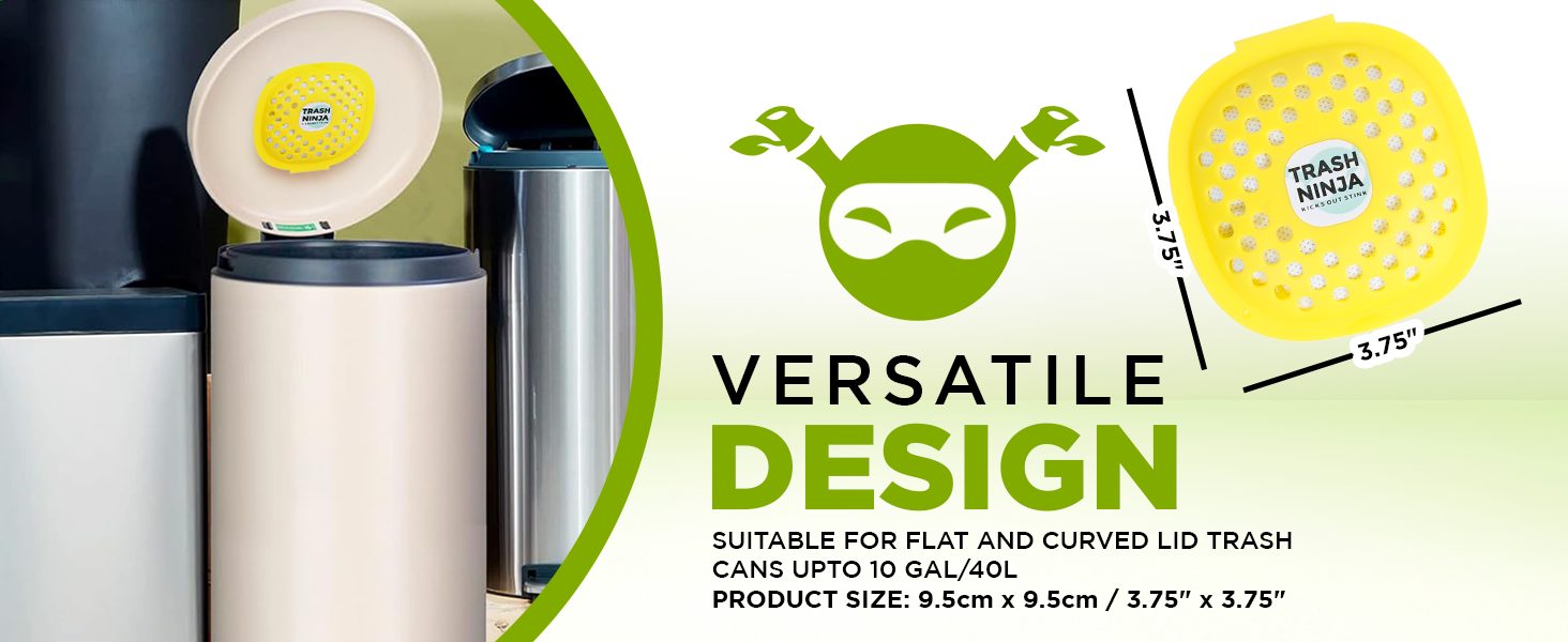 Versatile Design Suitable for Flat and Curved Lid Trash Cans