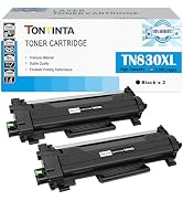 TN830XL TN-830XL Compatible Toner Cartridges 2 Blacks High Capacity for Brother Printer HL-L2400D...