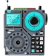 Jazmm Portable Shortwave Radio with 5W Bass Sound, AIR/AM/FM/VHF/SW/WB Worldband Radio with Bluet...