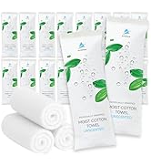 60 Hot or Cold Wrapped Moist Towels - 9'' x 9" Moist Towelettes Individually Wrapped Disposable F...