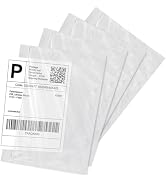 Shipping Label Sleeves 7.5" x 5.5" (100 Packs) BESTIKER Clear Adhesive Packing Slip Pouches, Pack...