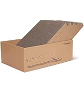 FUKUMARU 5 PCS Cat Scratching Boards, 17.1 X 11.4 Inch Ex-Large Cat Scratcher Box, Reversible Car...