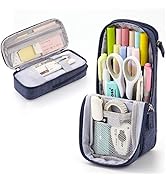 iSuperb Standing Pencil Case 2 Compartments Pencil Pouch Magnetic Mobile Phone Holder Bracket Pen...