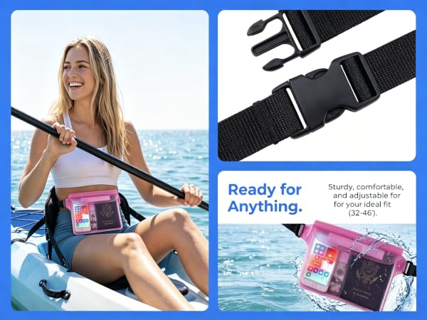 HEETA Waterproof Pack, Waterproof Pouch Dry Bag 2-Pack for Phone Passport Purse