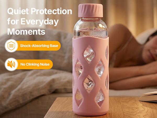 glass juice bottles with lids and straws 16oz, leak proof, bpa free