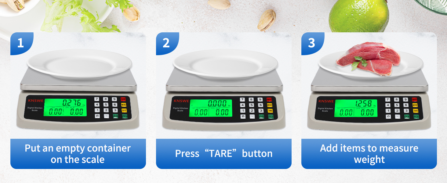 a scale with a digital display showing the number of the tart button.