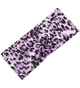 Tustao Fashion Women Leopard Print Cross Elastic Headband Gym Hairband Hair Headbands for Women,W...