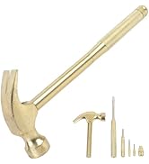GreatNeck 19006 5-in-1 Hammer, Built in Multitool Screwdriver, Chrome Plated to Resist Rust, Tack...