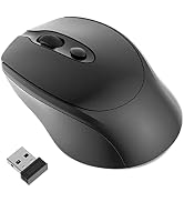 Phiginoo 2.4G Wireless Mouse with Mouse Jiggler for Laptop PC, Undetectable Mouse Mover with Swit...