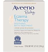 Aveeno Baby Eczema Therapy Soothing Bath Treatment for Relief of Dry, Itchy and Irritated Skin, M...