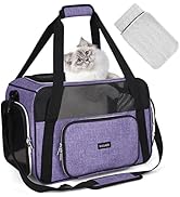 BAGLHER Pet Travel Carrier, Cat Carriers Dog Carrier for Small Medium Cats Dogs Puppies, Airline ...