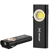 HOTLIGH Slim Magnetic Work Light - 1000 Lumens LED Work Light Rechargeable with Two Magnetic Base...
