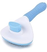 Depets Self Cleaning Slicker Brush, Dog Cat Bunny Pet Grooming Shedding Brush - Easy to Remove Lo...