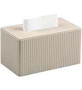 MEIBOOCH Extra Large Tissue Box Cover for Standard Size 180 to 230 Count Box of Tissues, PU Leath...