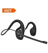 iDIGMALL Latest Bluetooth 5.3 Headset w/ CVC8.0 Noise Cancel Mic Boom, Open-Ear Air Conduction Wi...