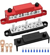 Joinfworld Power Distribution Block 12V Bus Bar 250A 5/16" Stud Marine Bus Bar Terminal Block 12 ...