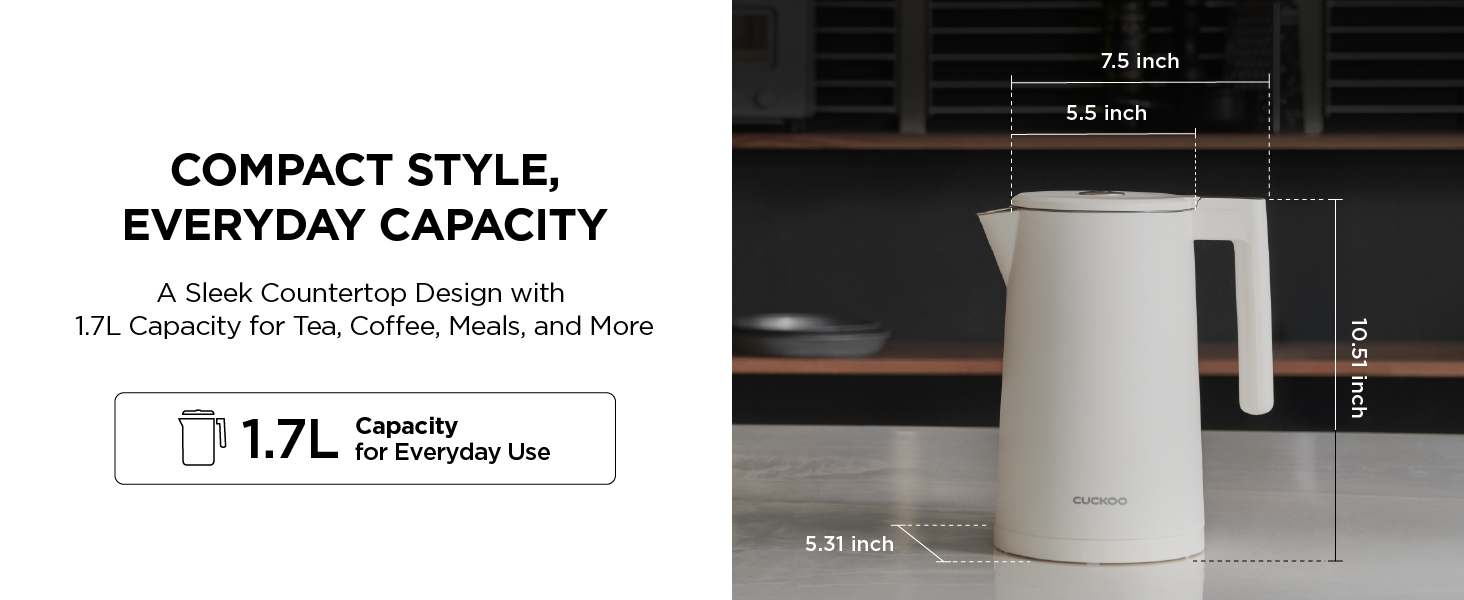 CUCKOO electric tea kettle, ideal housewarming and wedding gift, hervidor electrico de agua premium