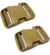 2 Inch Belt Buckle Clip, 2 Pack Quick Side Release Buckles Extra Thick Dual Adjustable Heavy Duty...
