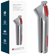 KITCHENDAO Heavy-Duty Garlic Press with Built-in Scraper & Cleaning Pusher, No Peeling Garlic Cru...