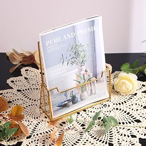 Gold Glass Brochure Holder