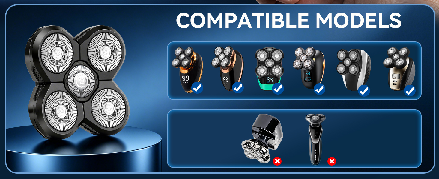 3 PCS Head Shaver Replacement Heads