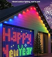 Permanent Outdoor Lights 147FT with 54 RGBIC LED Smart LED Light, App/Remote Control IP68 Waterpr...