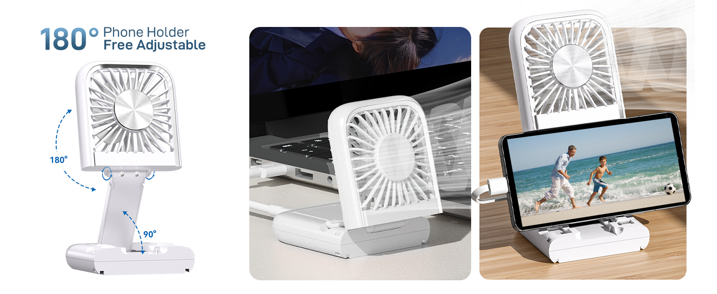 portable fan rechargeable personal fan neck fan usb fan mini handheld fans small desk fan foldable