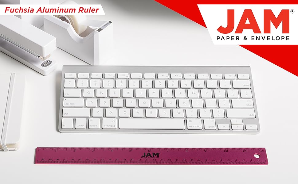 fuchsia aluminum rulers