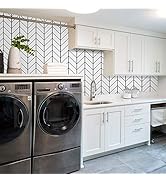 LXCREAT Black and White Peel and Stick Wallpaper for Laundry Forgiving Removable Stripes Contact ...