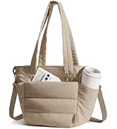 BAGSMART Lunch Bag Women Small Insulated Tote with Lunch Compartment Quilted Lightweight Puffy To...