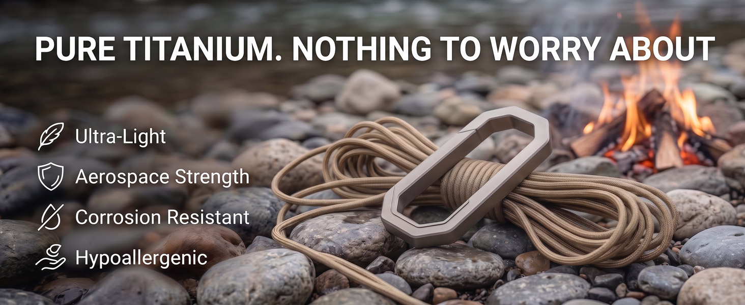 Titanium Carabiner Keychain
