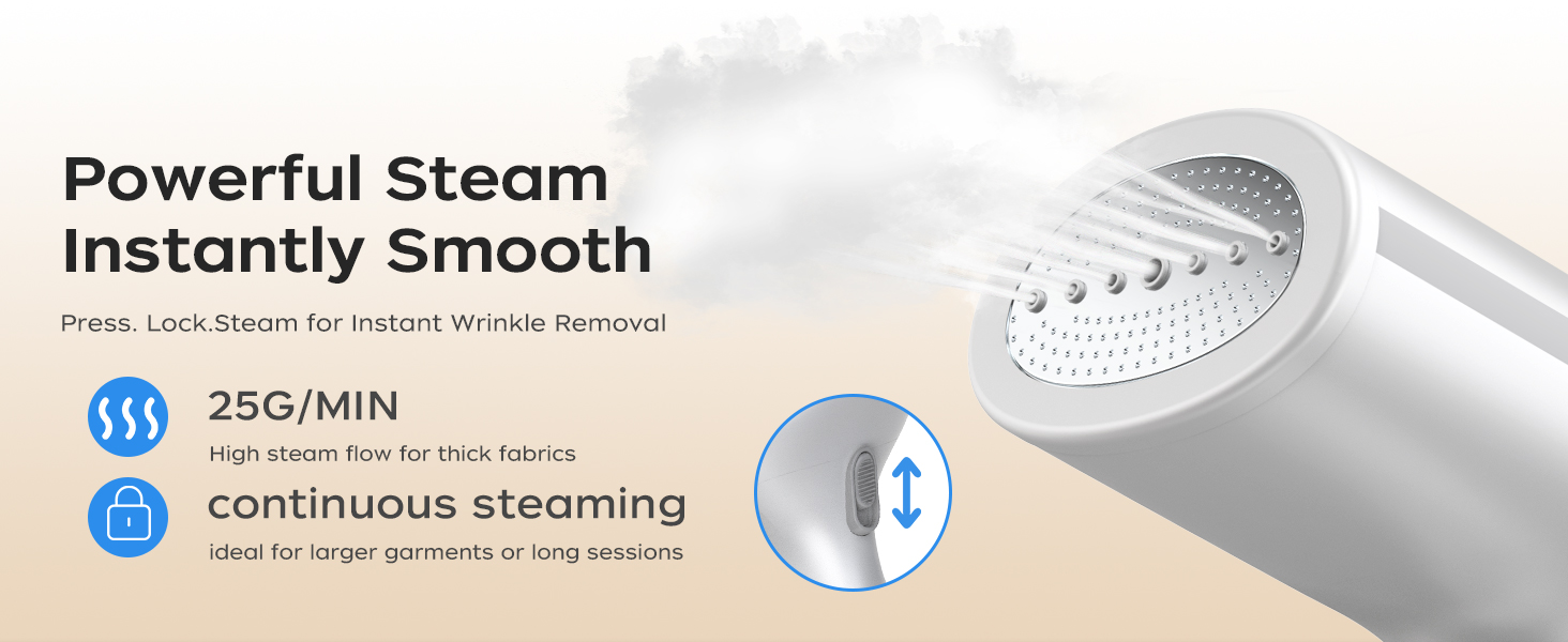White handheld steamer