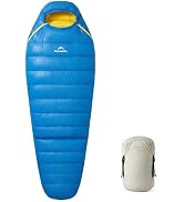 Naturehike RDS Down Mummy Sleeping Bag for Adults with PFAS-Free Fabric | 650FP Cold Weather Back...
